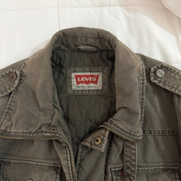 Levi's Men's Cargo/Utility Jacket (Army Green) - Picture 4 of 8